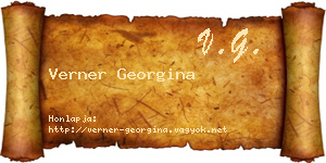 Verner Georgina névjegykártya